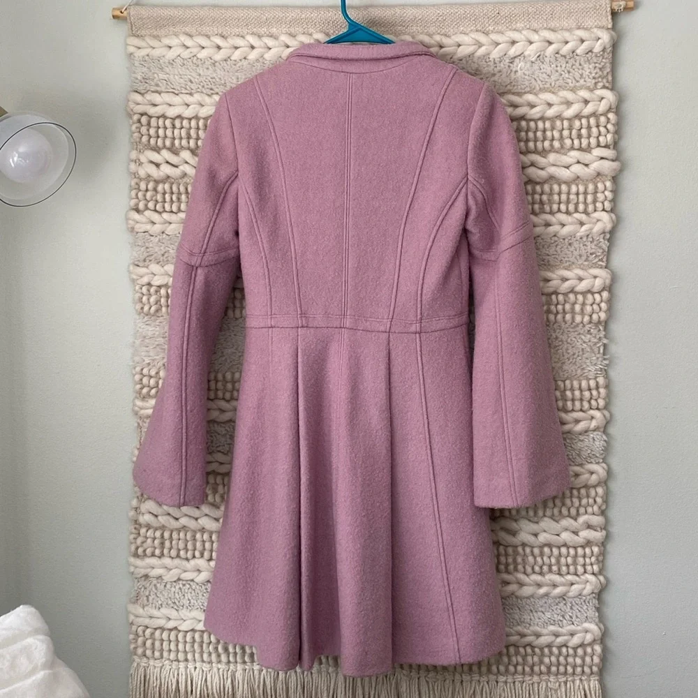 double Breasted Skirted Coat GUESS Lilac - Picture 2 of 3